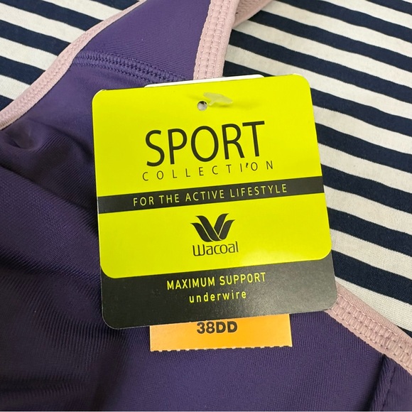 Women's Wacoal Purple Underwire Sports Bra 38DD - Picture 4 of 12